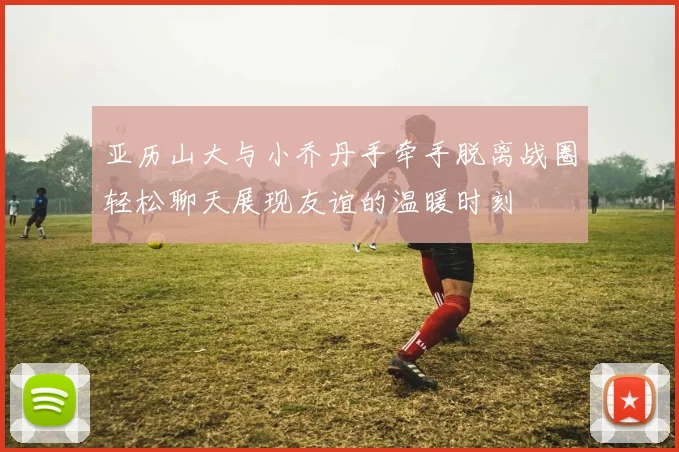 亚历山大与小乔丹手牵手脱离战圈轻松聊天展现友谊的温暖时刻